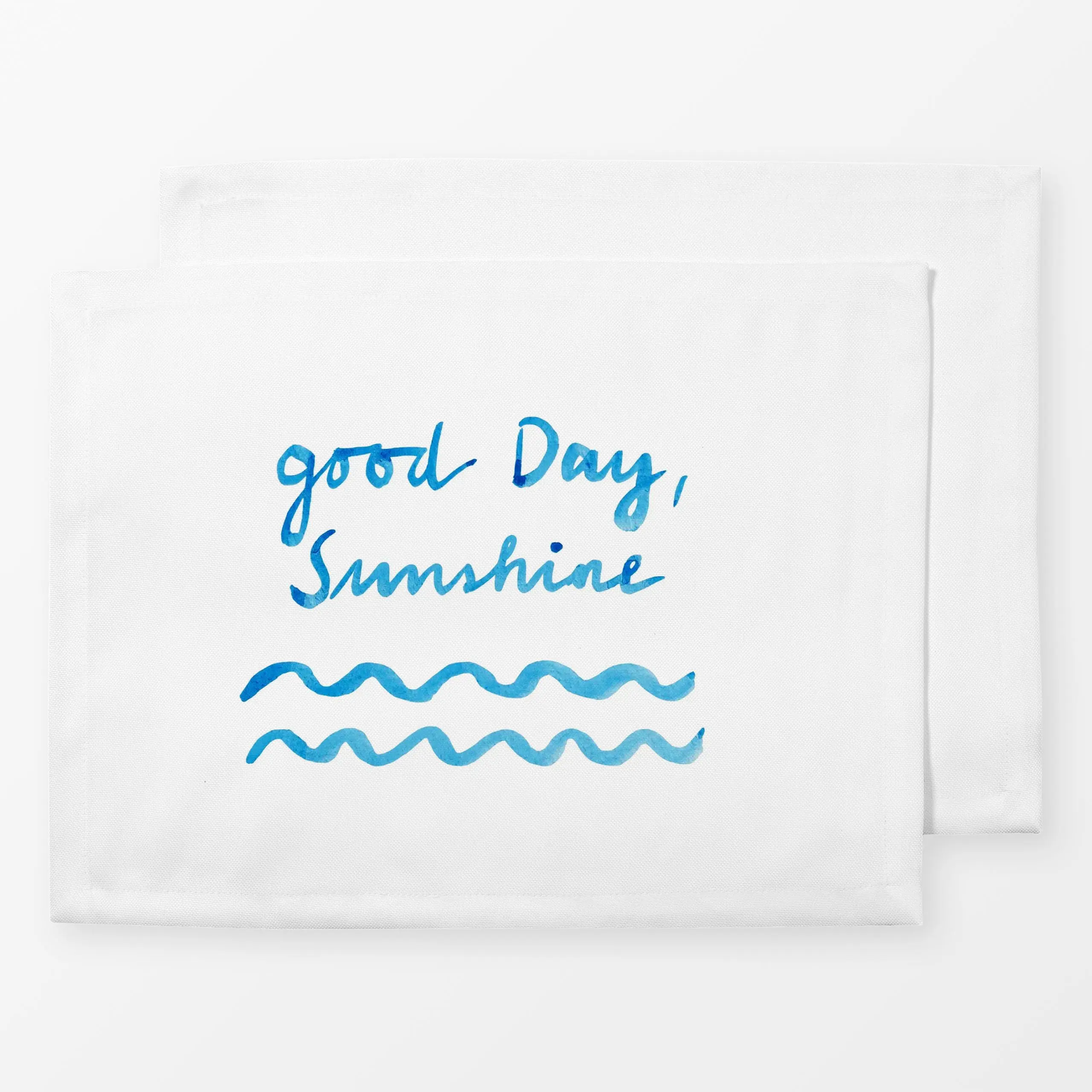 Tischset Good Day Sunshine Sommer, Spruch, Sommer, von Iris Knabenschuh Textildesign