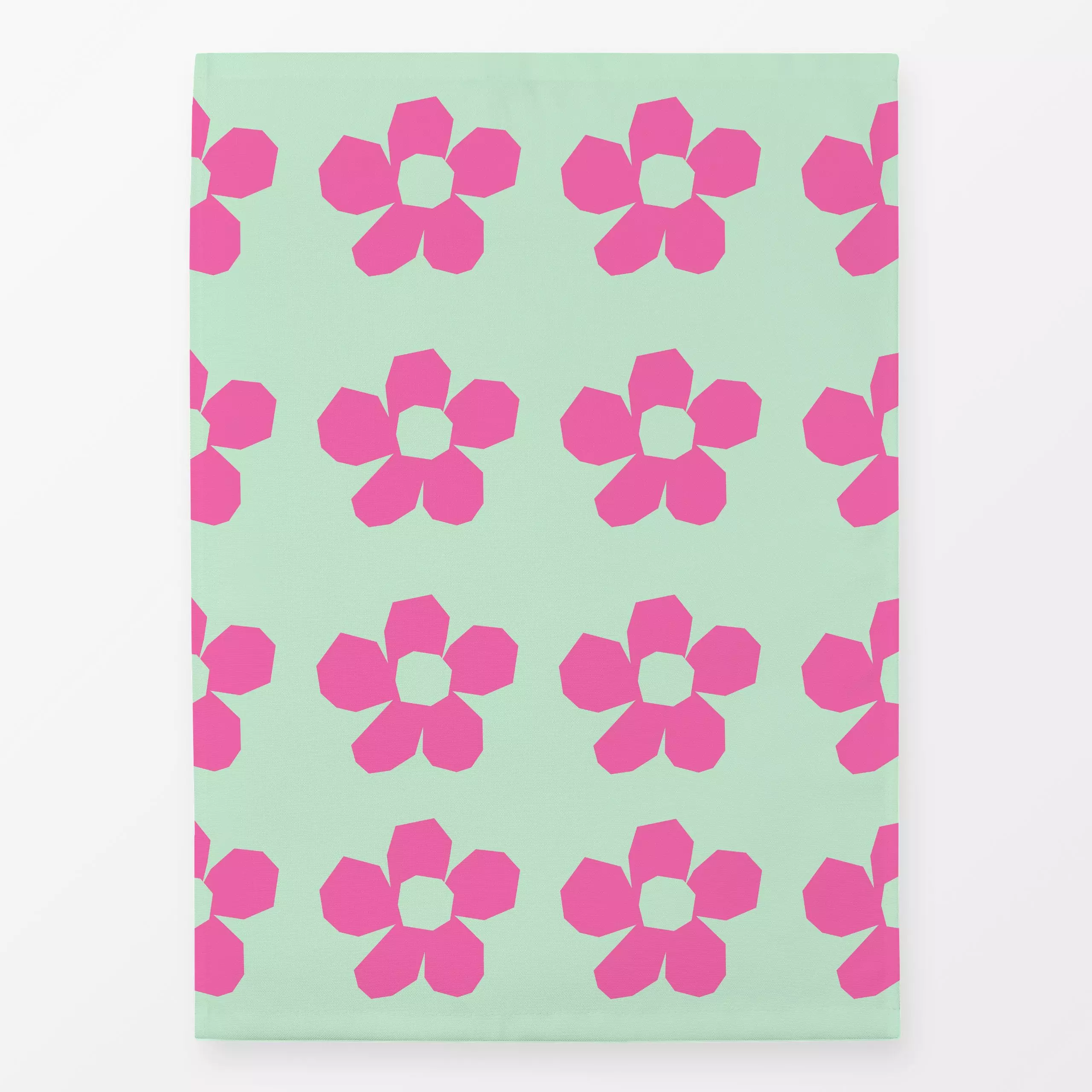 Geschirrtücher Cutout Blumen Mint - Blumen & Florales, Symbole & Muster - von „Lisa Jasmin Bauer"; Blumen, Sommerblumen, pin...