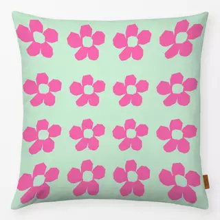 Kissen Cutout Blumen Mint