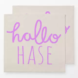 Servietten Hallo Hase pink