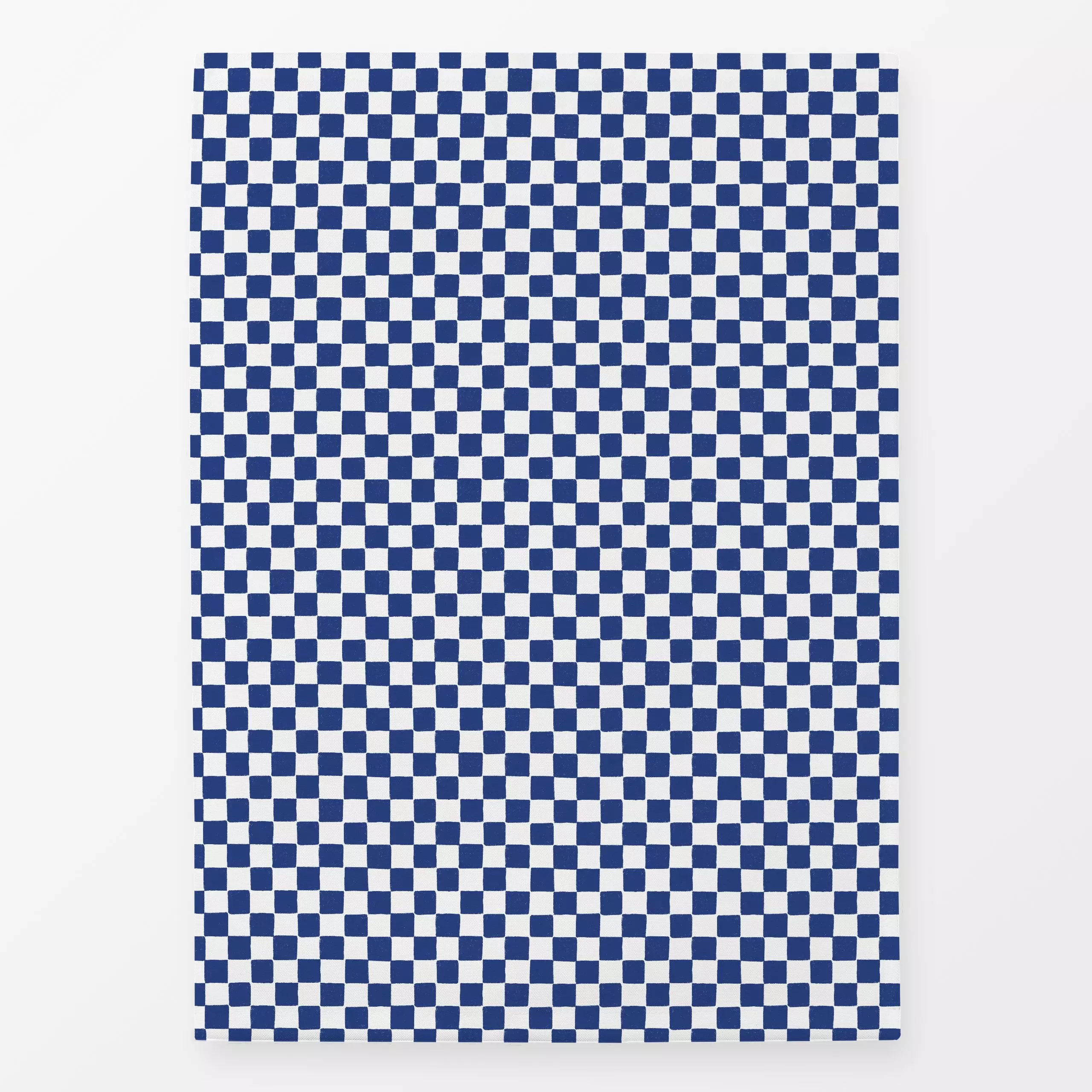 Geschirrtücher Handgemaltes Karo Blau Weiss - Symbole & Muster - von „Mareen Heinz"; abstrakt, Sommer, blau, Karo, maritim, ...