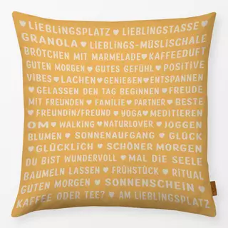 Kissen Entspannter Morgen gelb