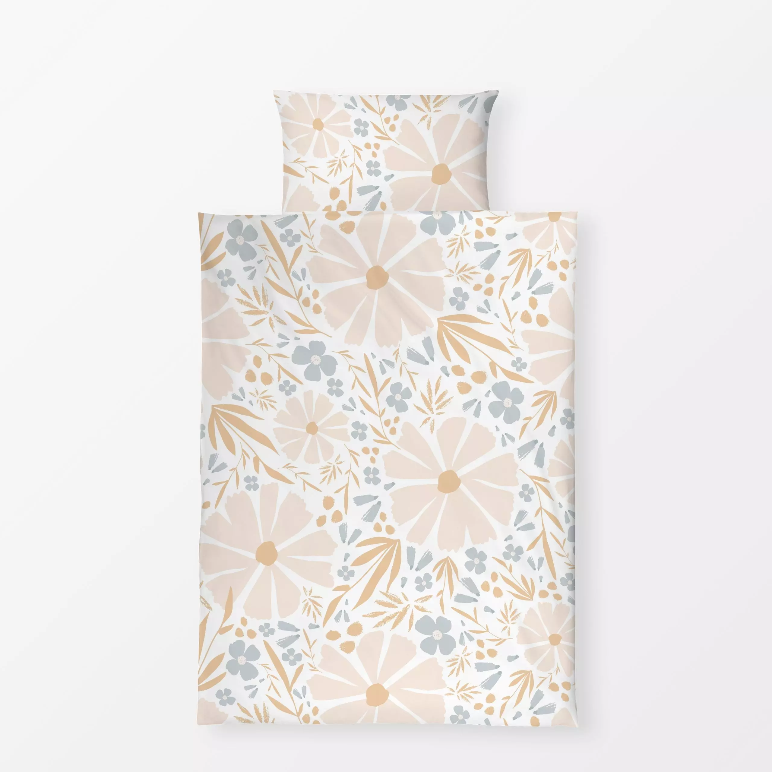 Bettwäsche Neutrale Margerite - Blumen & Florales, Pflanzen & Botanik - von „Sara Maria“; rosa, Wildblumen, Sommerblumen, ro...