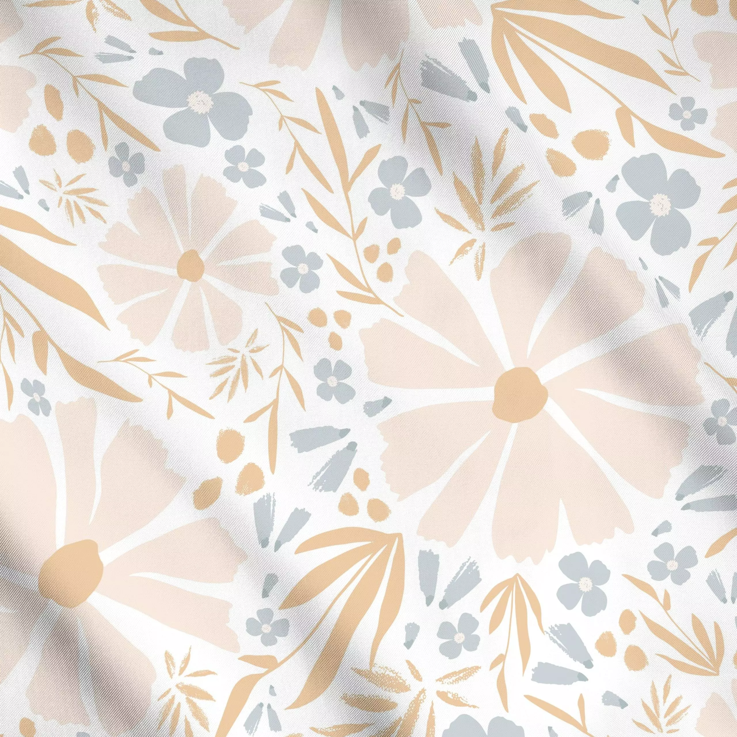 Meterware Neutrale Margerite - Blumen & Florales, Pflanzen & Botanik - von „Sara Maria“; rosa, Wildblumen, Sommerblumen, rom...