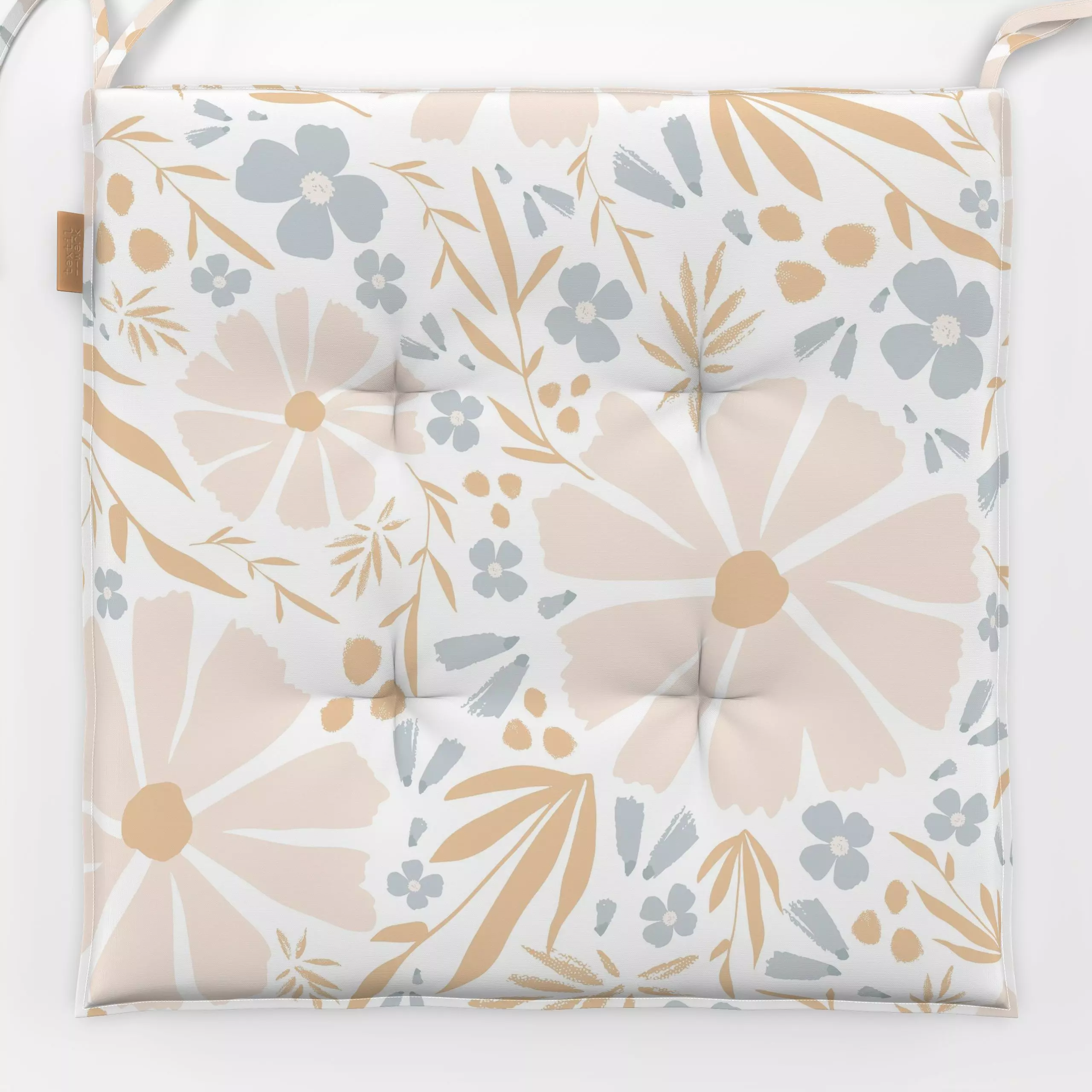 Sitzkissen Neutrale Margerite - Blumen & Florales, Pflanzen & Botanik - von „Sara Maria“; rosa, Wildblumen, Sommerblumen, ro...