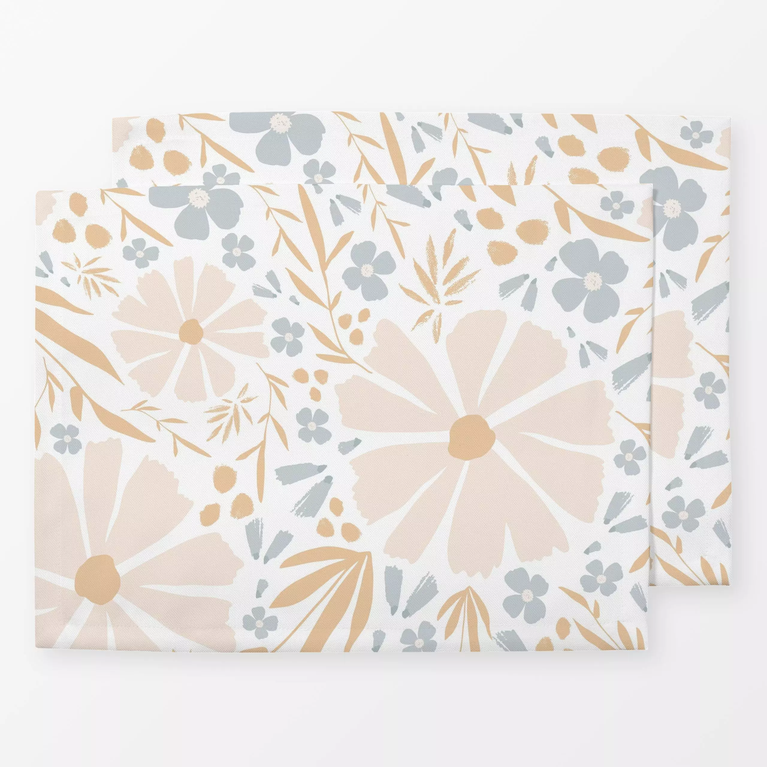 Tischset Neutrale Margerite - Blumen & Florales, Pflanzen & Botanik - von „Sara Maria“; rosa, Wildblumen, Sommerblumen, roma...