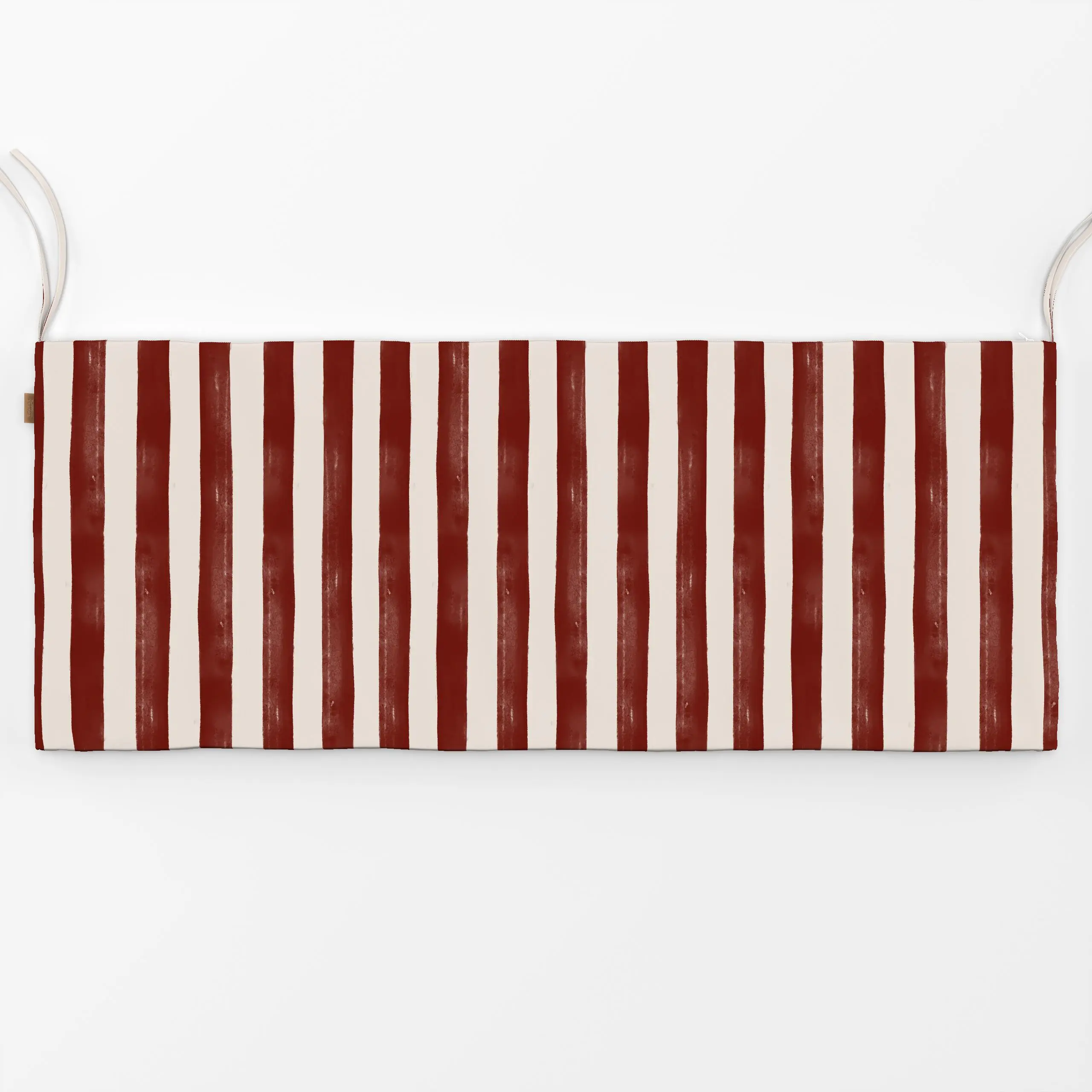 Bankauflage Watercolor Stripes rot - Symbole & Muster - von „Kruth Design"; Streifen, Weihnachten, weihnachtlich, Weihnachts...
