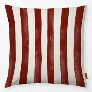 Kissen Watercolor Stripes rot