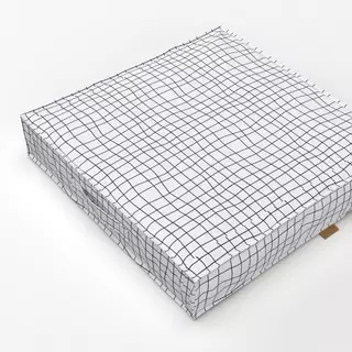 Bodenkissen Grid dunkelblau
