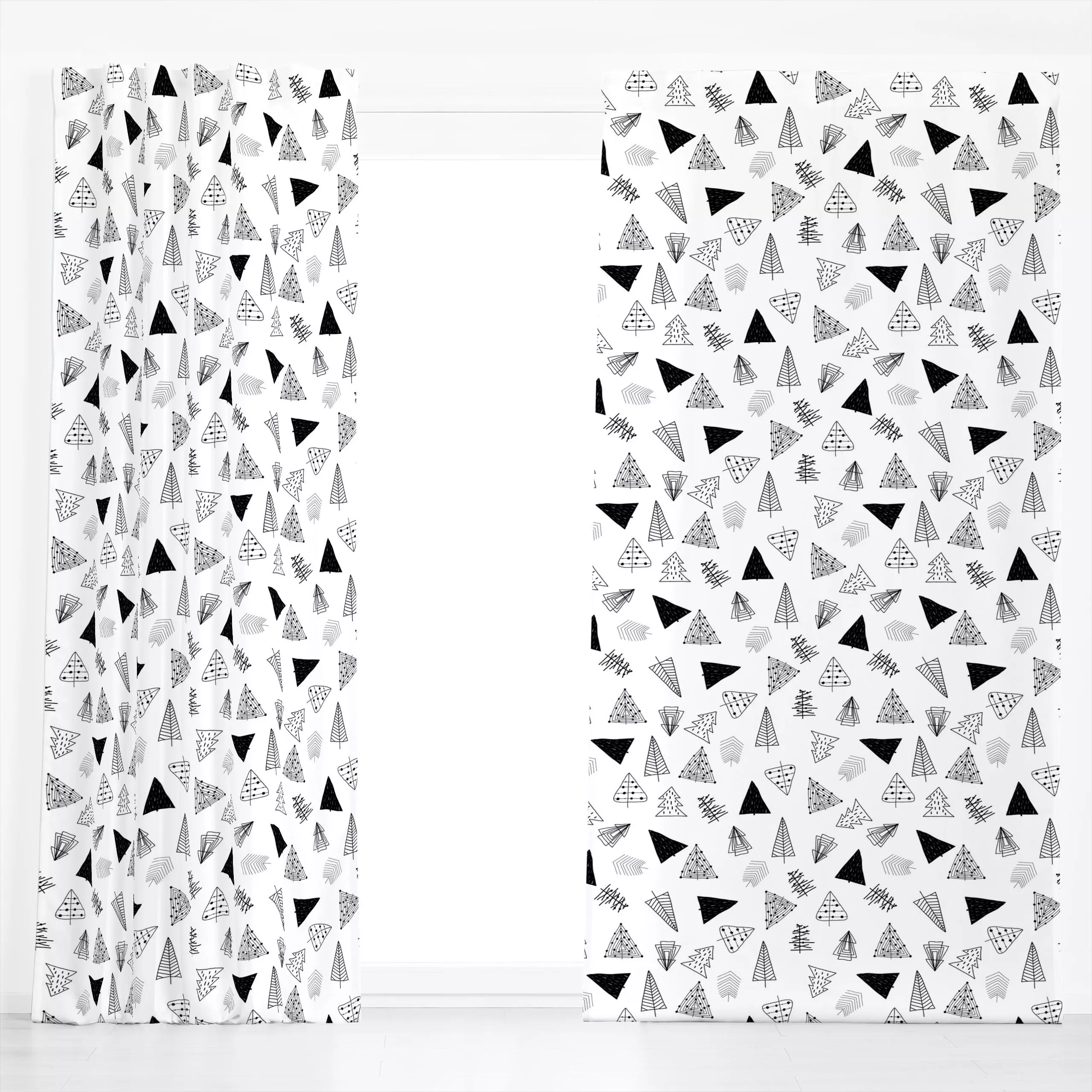 Dekovorhang Christmas Clash no1 - Weihnachten, Symbole & Muster - von „Froilein Juno"; Muster, minimal, Illustration, Geomet...