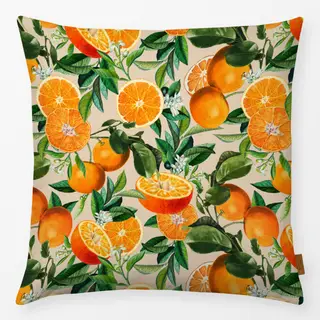 Kissen Orangen Sommer beige