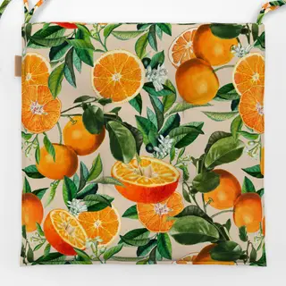 Sitzkissen Orangen Sommer beige