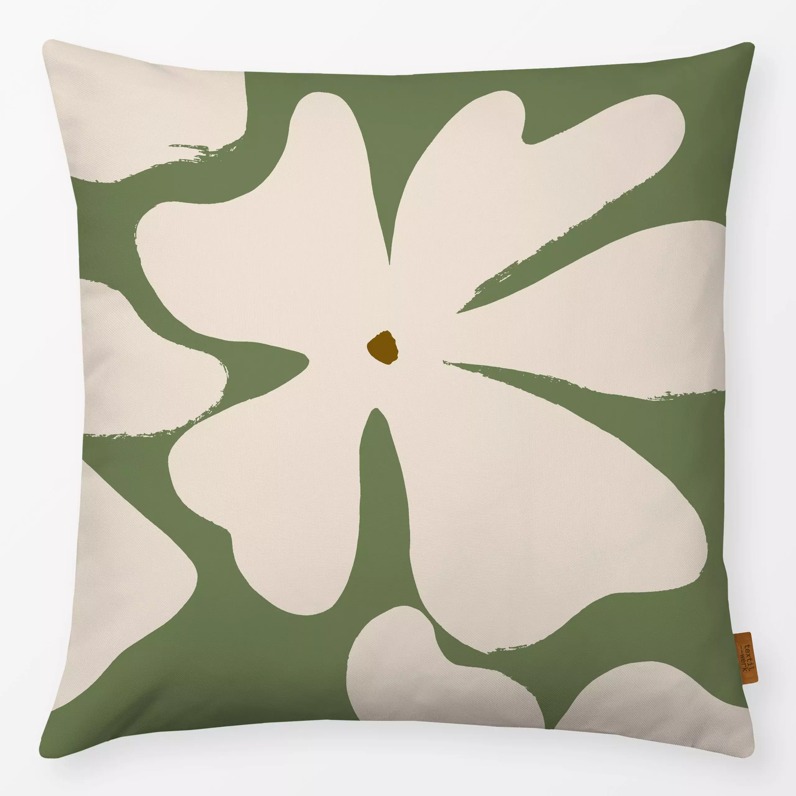 Kissen Flores prado - Blumen & Florales, Sommer - von „Julia Schumacher"; minimal, Blumen, Garten, Sommerblumen, floral, out...