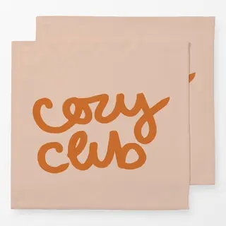 Servietten Cozy Club Typografie