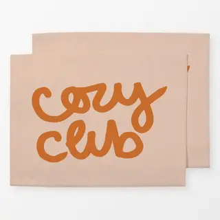 Tischset Cozy Club Typografie
