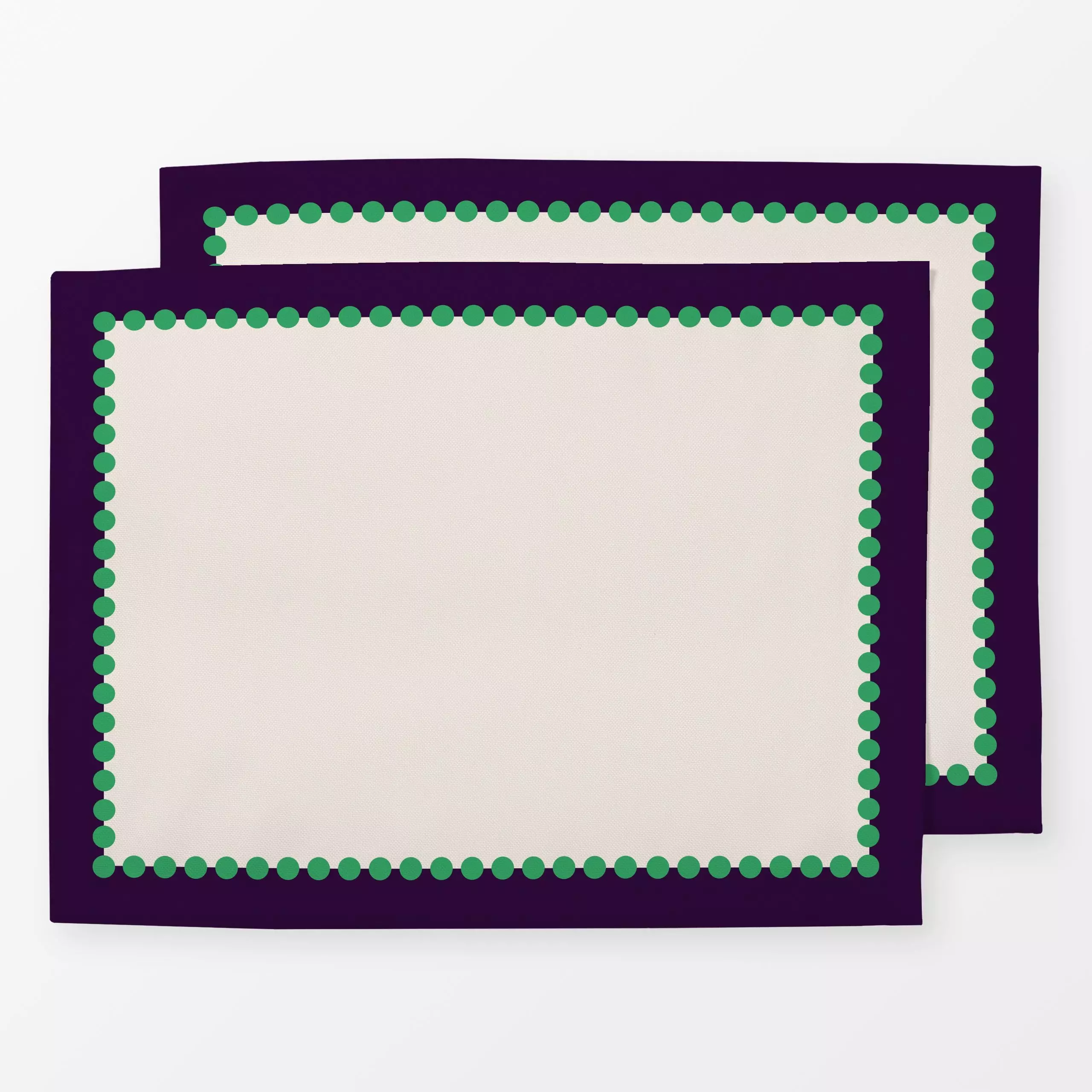 Tischset Punkte Lila Grün - Symbole & Muster - von „Sophie Augustin Illustration"; Muster, Punkte, grafisch, colorblocking, ...