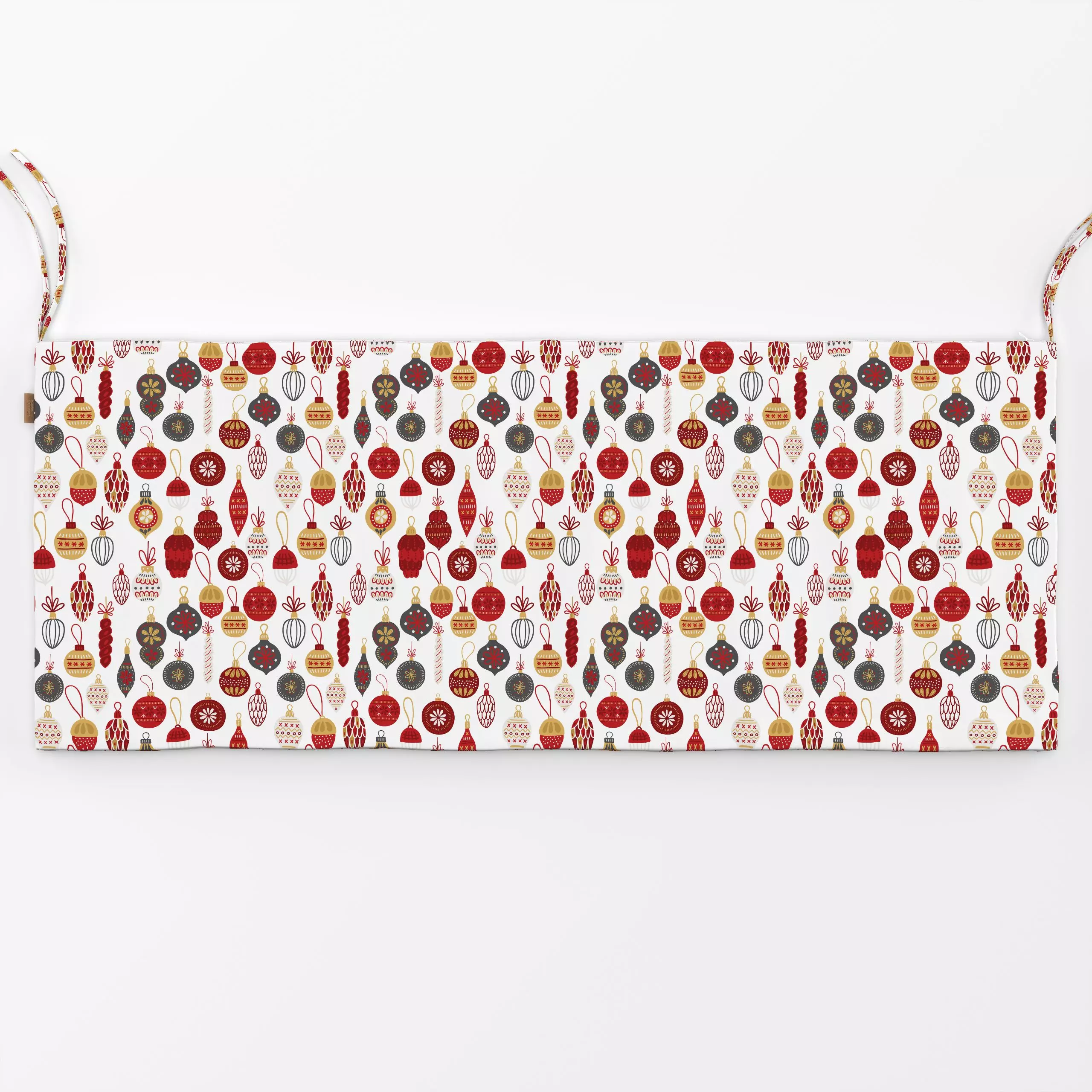 Bankauflage Frohe Weihnachten - Weihnachten, Retro & Vintage - von „Uta Naumann"; Muster, skandinavisch, Hygge, weihnachtlic...