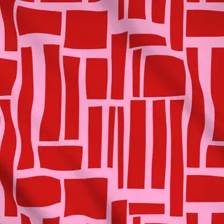 Meterware Beerenrot Color Blocks