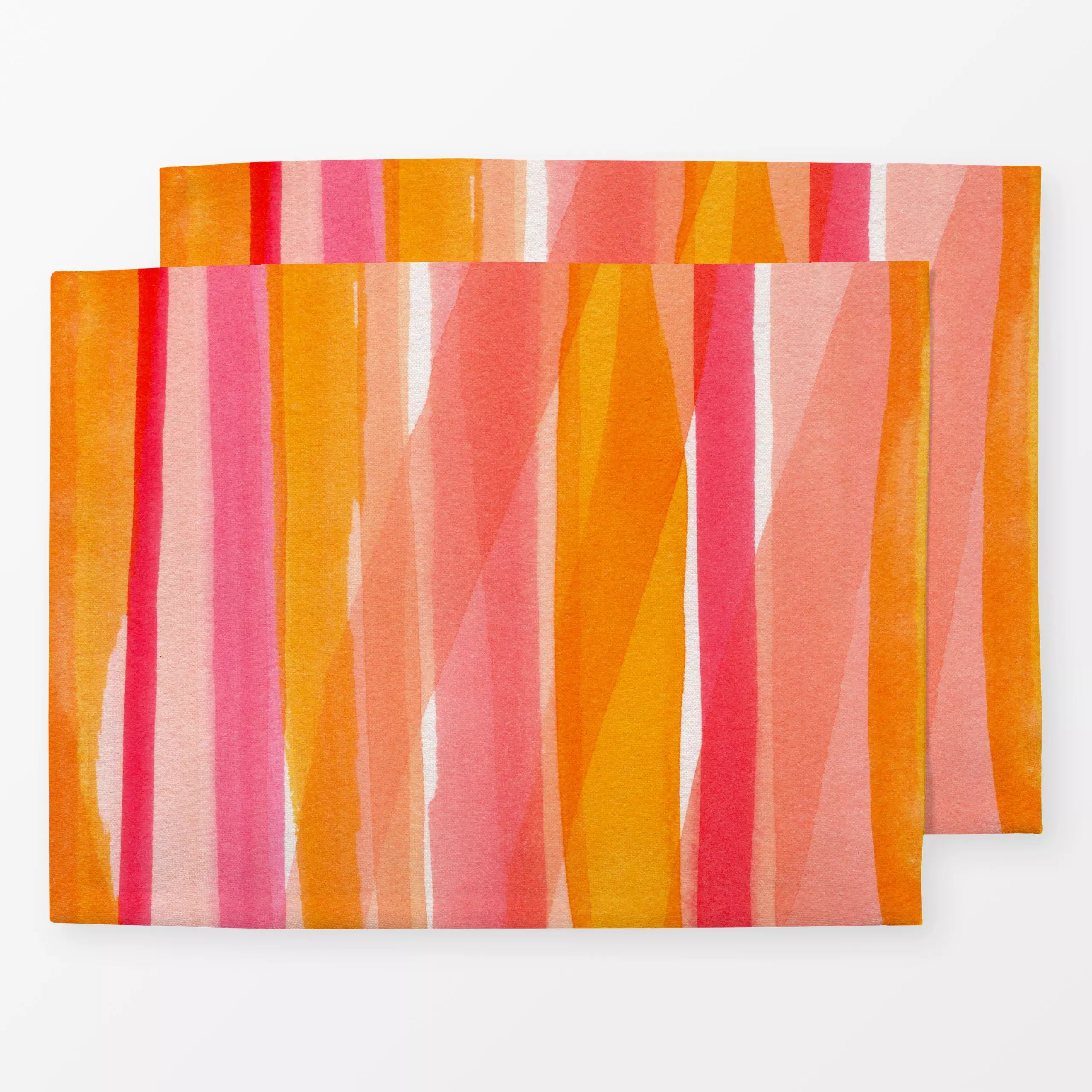 Tischset Pink goldener Sommer Streifen, gemustert, Sommer, von youdesignme