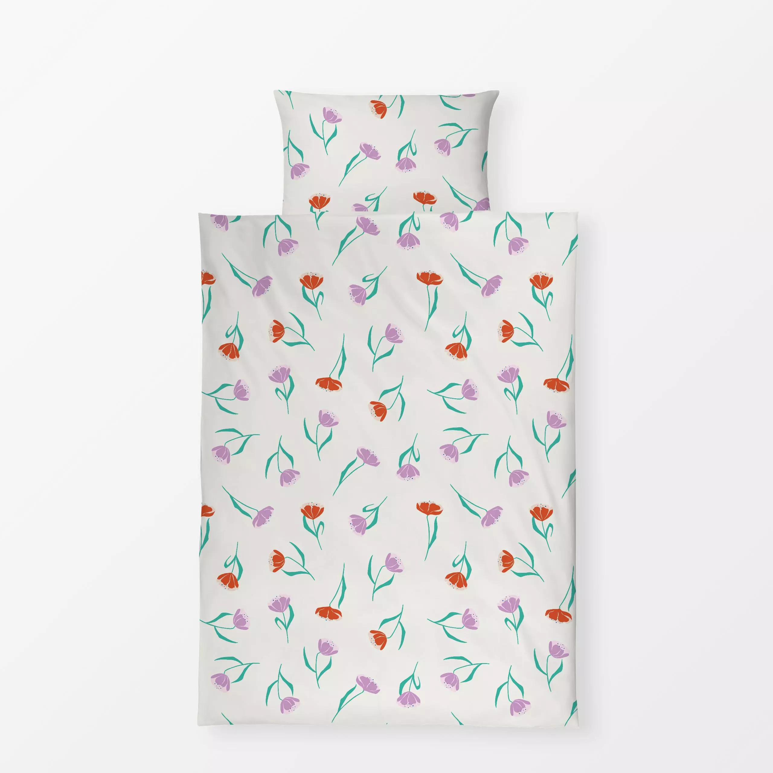 Bettwäsche Tulpen Allover - Frühling - von „moDeern Design Studio"; Blumen, Tulpen, Ostern, fruhling