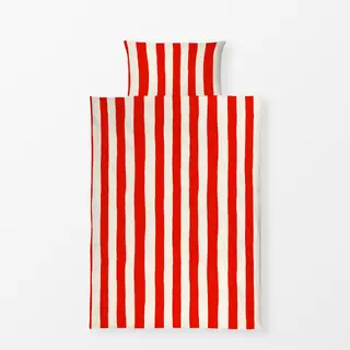 Bettwäsche Santorini Red & White Stripes