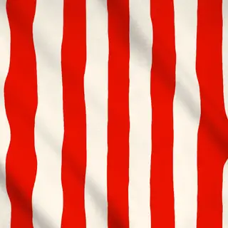 Meterware Santorini Red & White Stripes