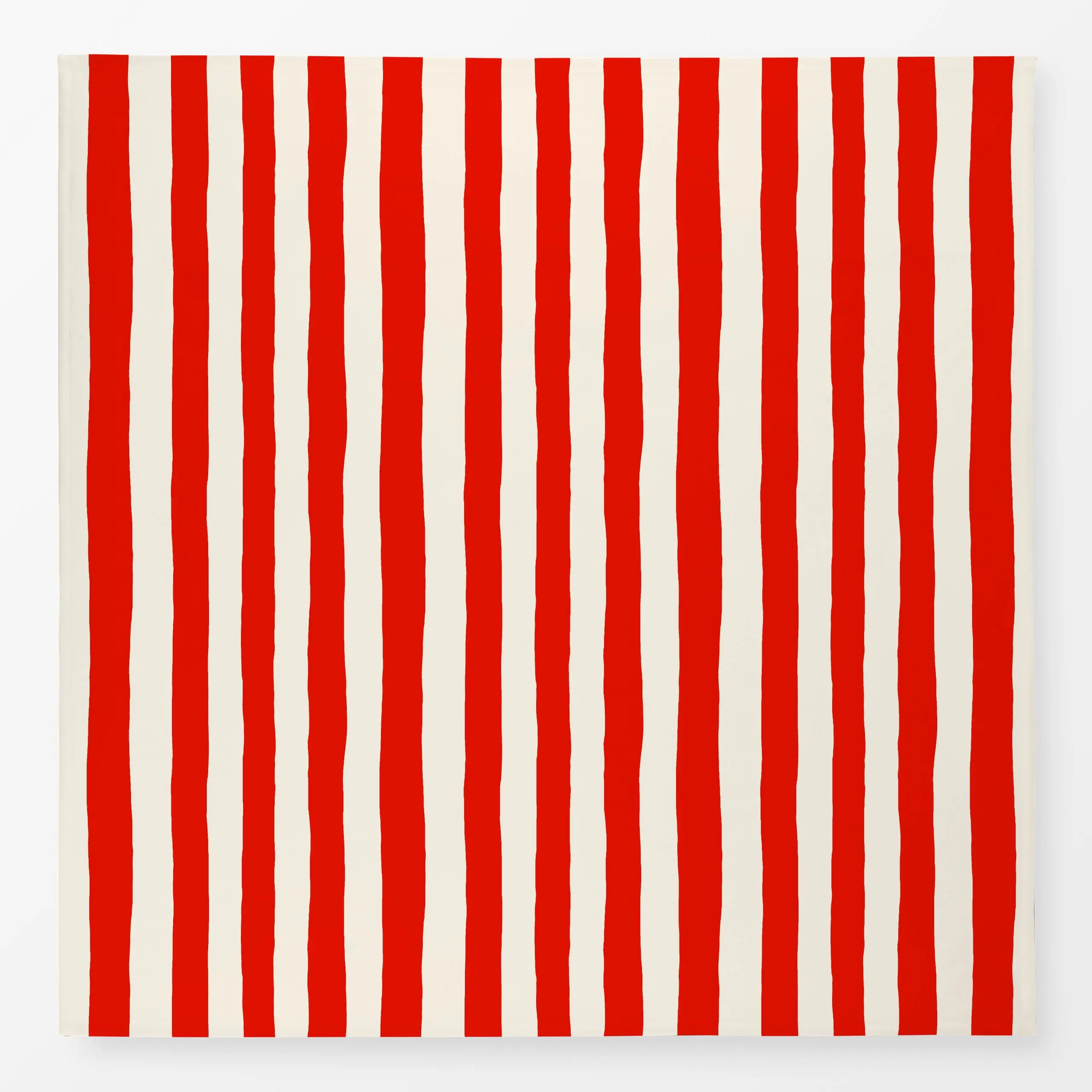 Tischdecke Santorini Red & White Stripes - Sommer, Symbole & Muster - von „By Anna Sienna"; rot, Weiss, gestreift, Rotweiss