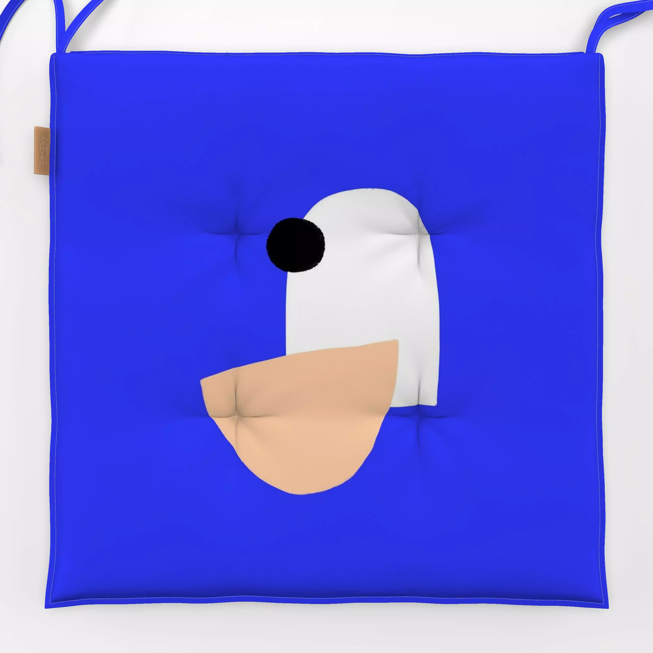 Sitzkissen Keramik Blau Abstrakt - Sommer, Symbole & Muster - von „Maren Gross "; marrakesch, Illustration, abstrakt, Geomet...