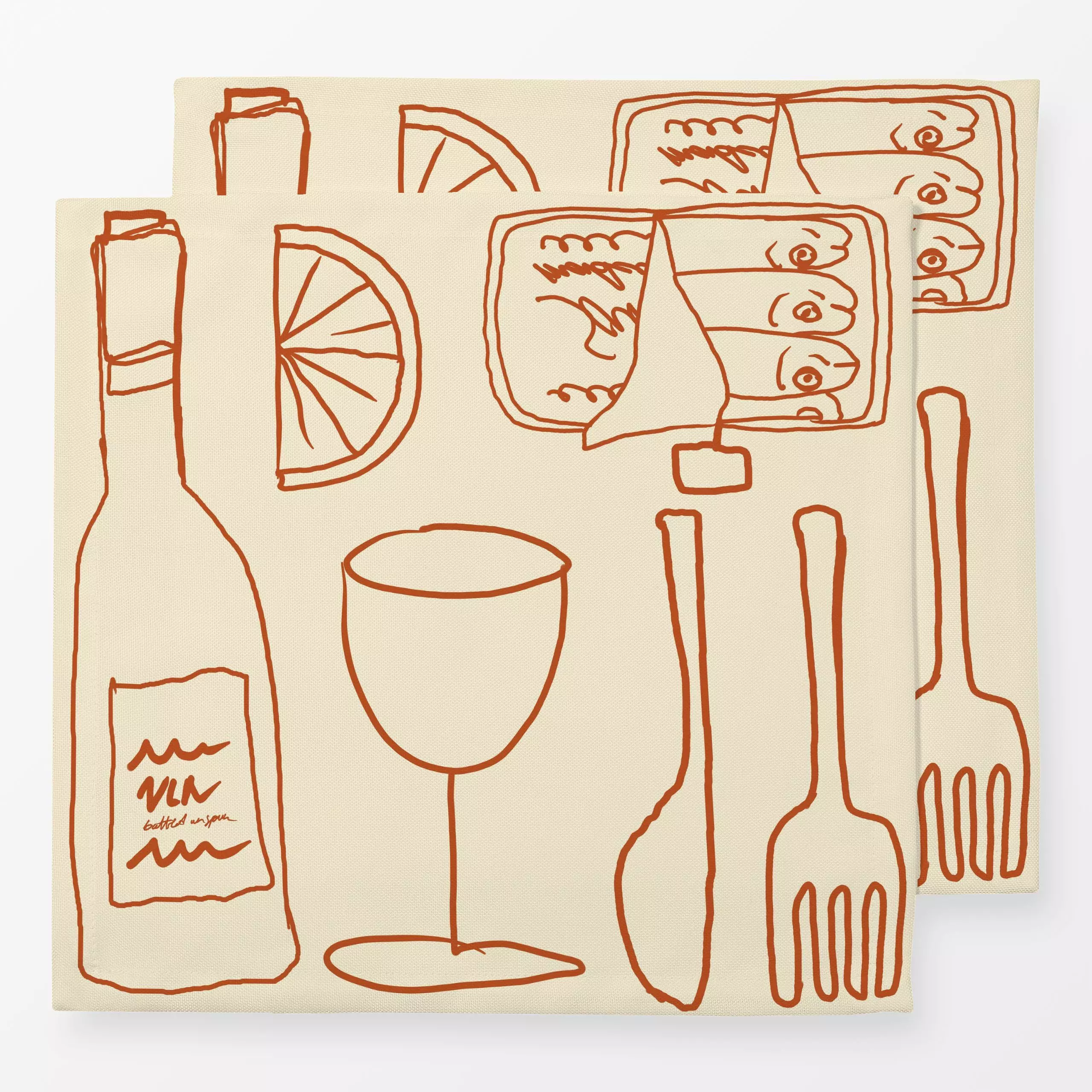 Servietten Summer Dinner Essentials - Sommer, Küche, Essen & Trinken, Früchte - von „KunstbyStephie"; Frucht, Obst, boho, hi...