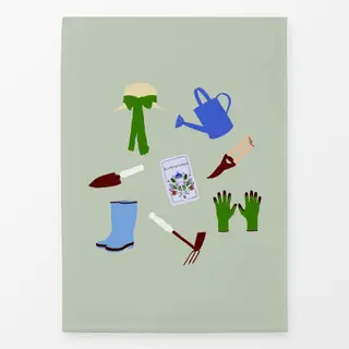 Geschirrtücher Garten Werkzeuge Grün