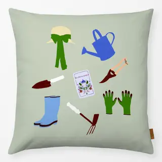 Kissen Garten Werkzeuge Grün