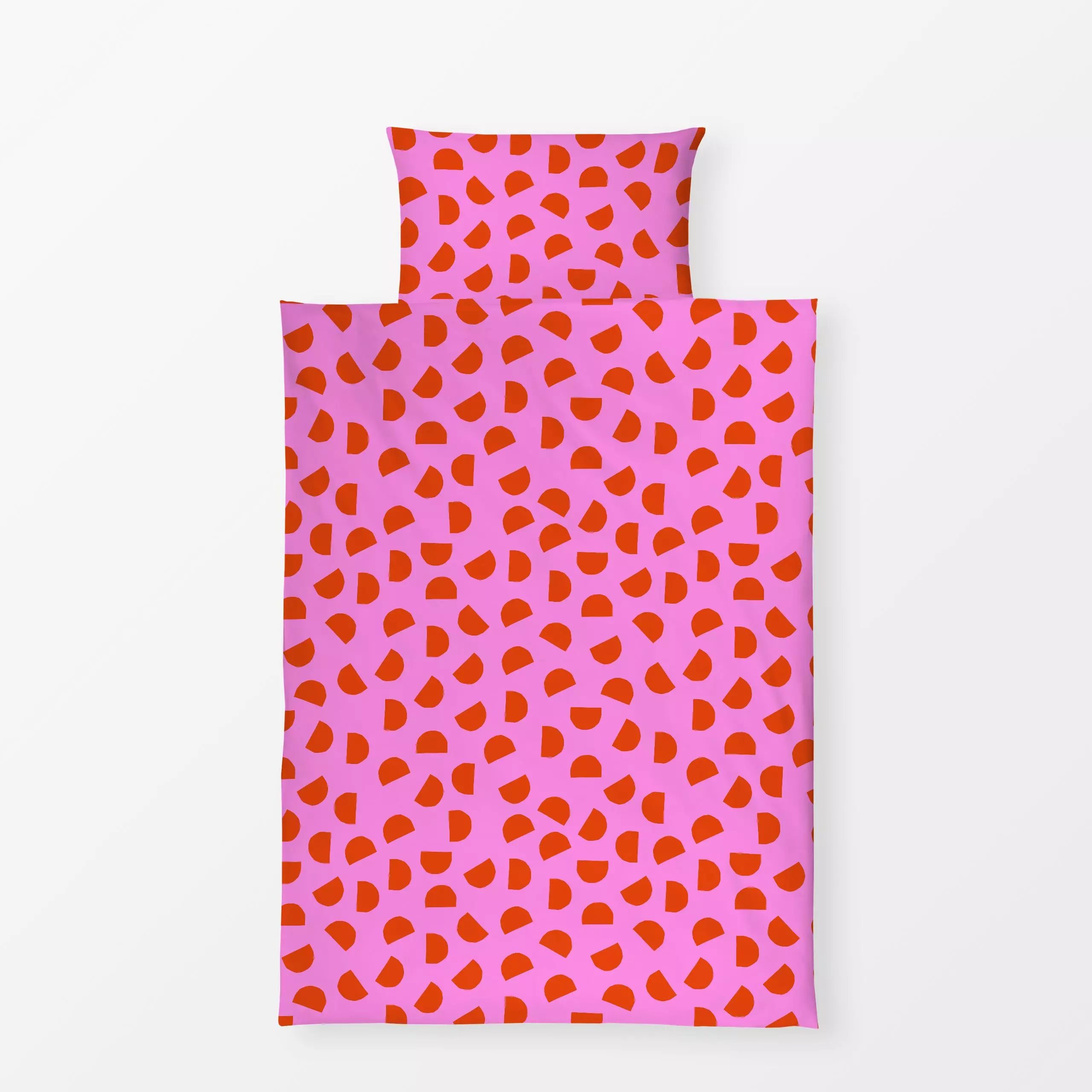 Bettwäsche Bright Christmas red + pink - Symbole & Muster - von „Lisa Jasmin Bauer"; weihnachtsgeschenk, christmas, bold, br...