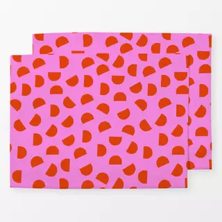 Tischset Bright Christmas red + pink