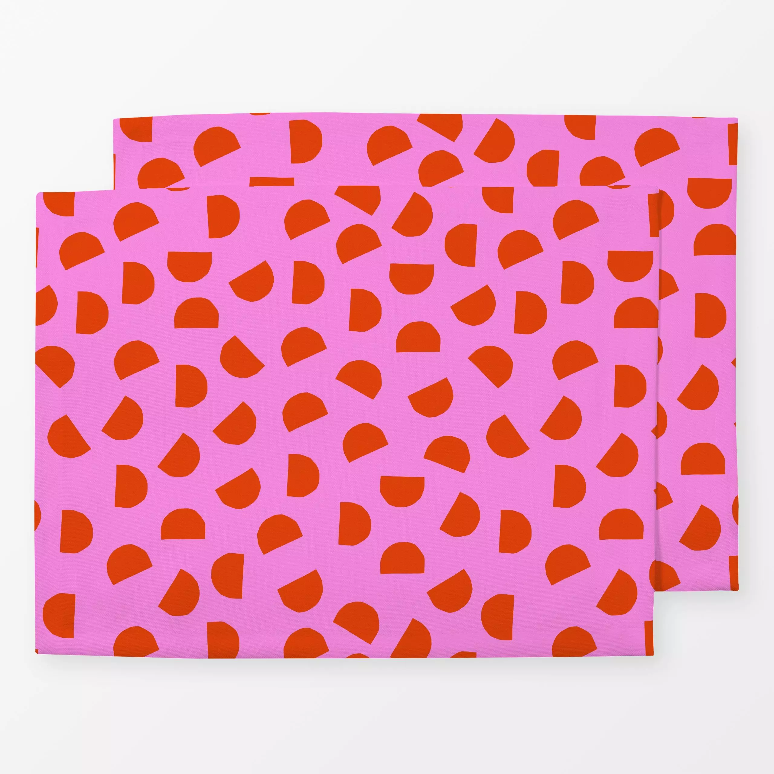 Tischset Bright Christmas red + pink - Symbole & Muster - von „Lisa Jasmin Bauer"; weihnachtsgeschenk, christmas, bold, brig...