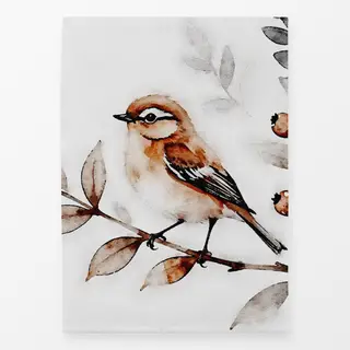 Geschirrtücher Spatz mit Beeren