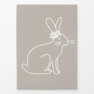 Geschirrtücher Hase Power Flower weiß
