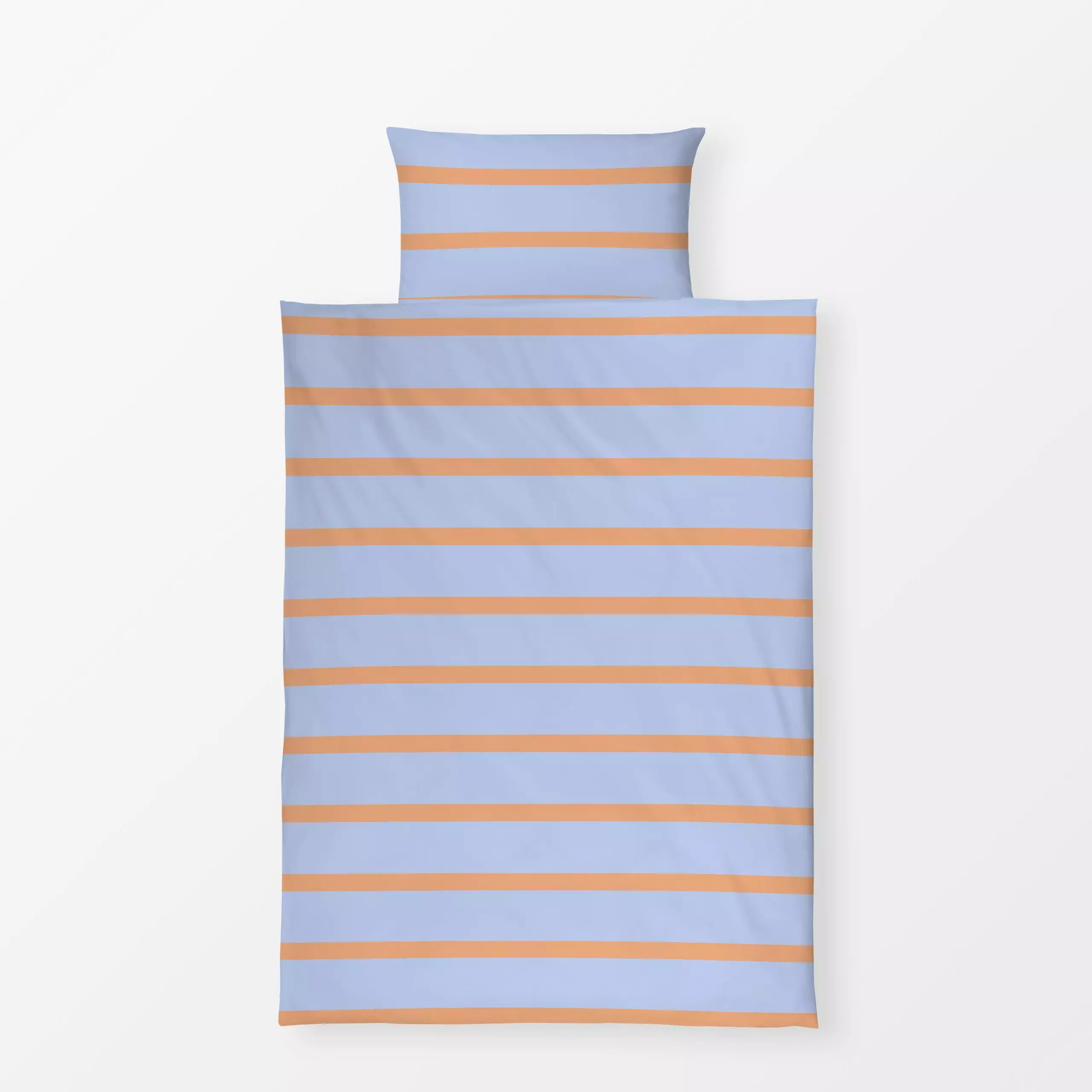 Bettwäsche StripesNo5 - Frühling, Sommer, Symbole & Muster - von „Studio ROSAGRAU"; Linien, Streifen, Orange, hellblau, Stud...