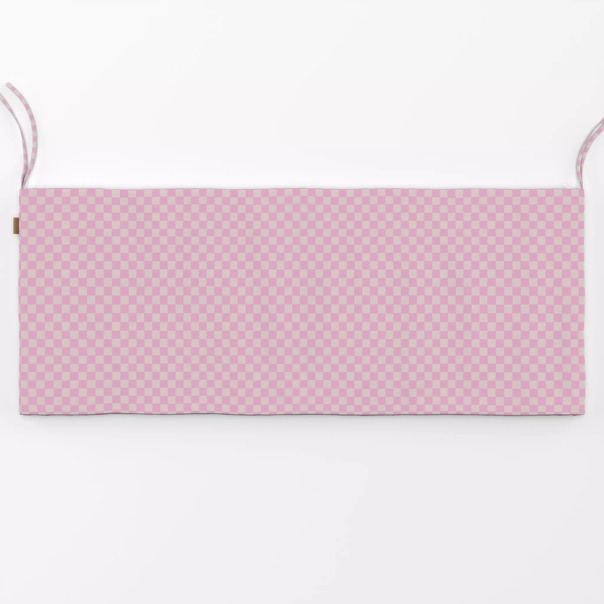 Bankauflage Karomuster rosa beige Karomuster rosa beige