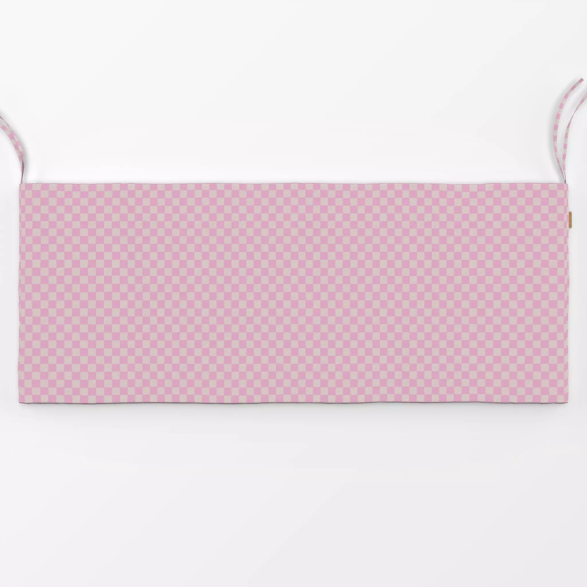 Bankauflage Karomuster rosa beige Karomuster rosa beige
