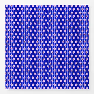 Tischdecke Blumenmuster Blau