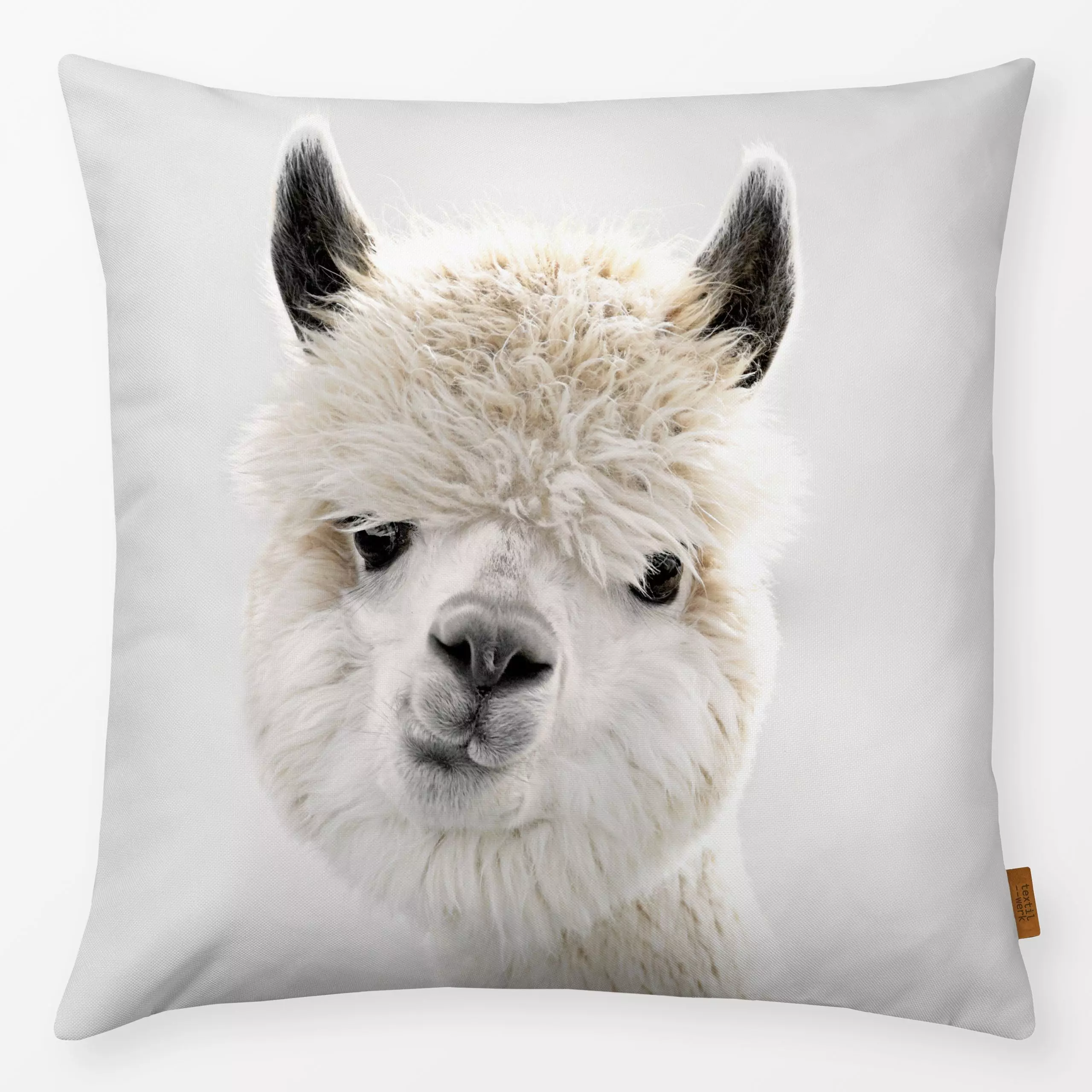 Kissen Alpaka - Kinderzimmer & Motive für Kinder, Tiere, Anlässe - von „Monika Strigel"; Alpaka, Lama, Tiere, niedlich, Kind...