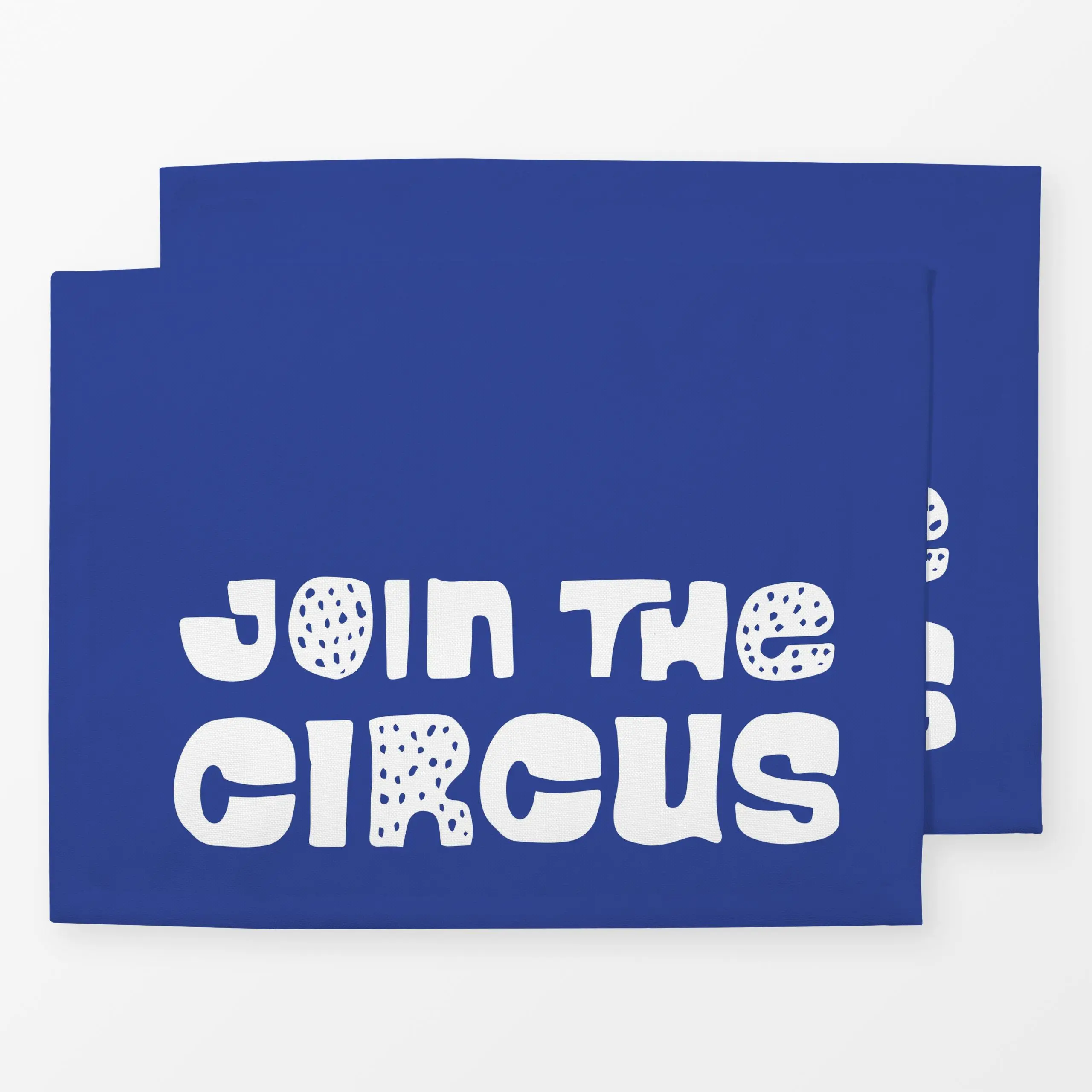 Tischset Join the circus dunkelblau, fürs Kinderzimmer, von moDeern Design Studio