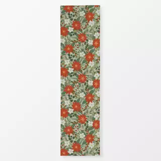 Tischläufer Weihnachtsblumen Grün