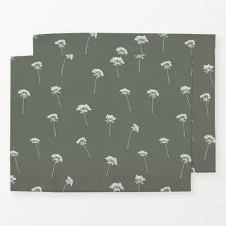 Tischset Wilde Möhre Grün Dunkel