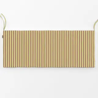 Bankauflage Mahagony Grün Nadelstreifen