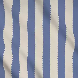 Meterware Wellen Streifen blau