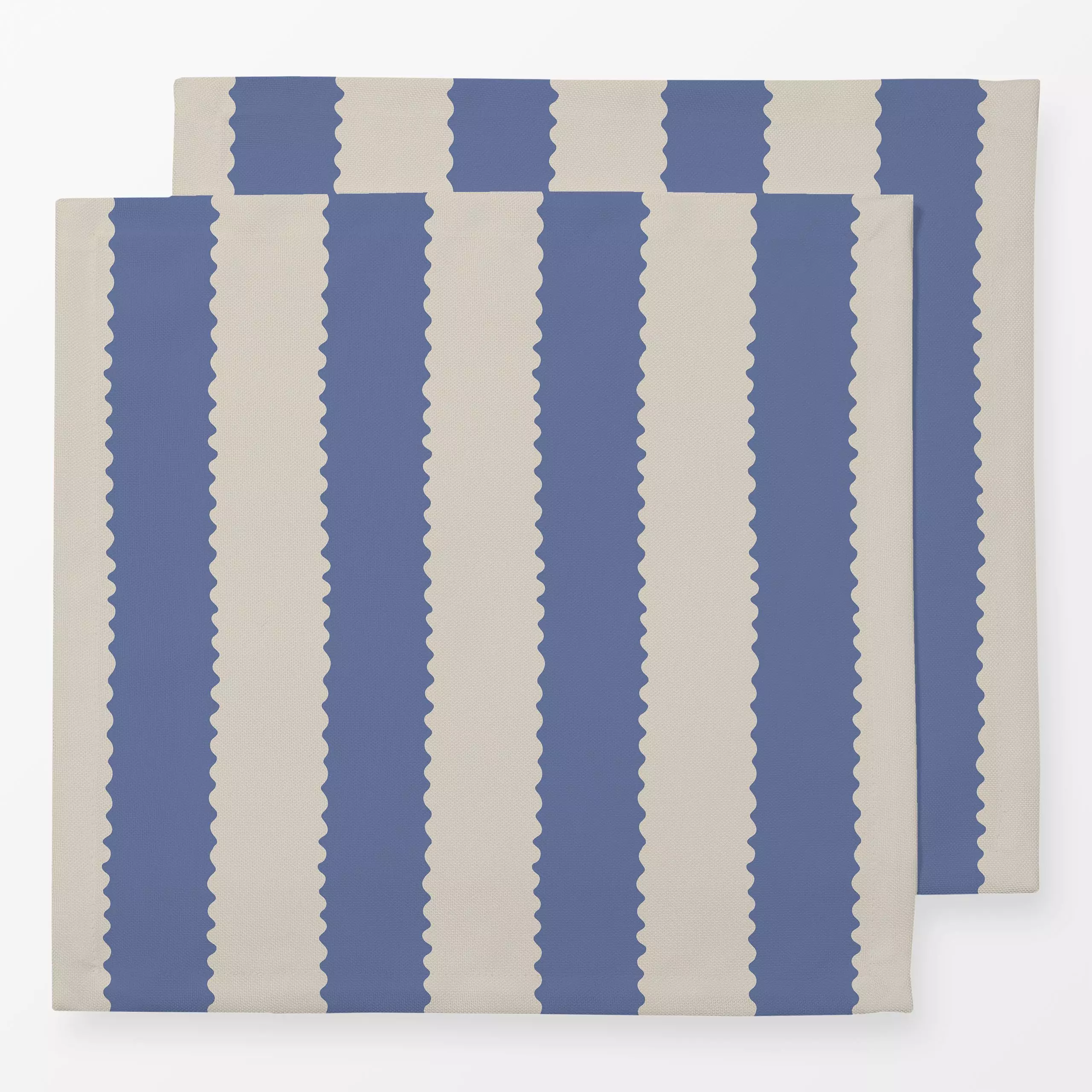 Servietten Wellen Streifen blau - Sommer, Symbole & Muster, Anlässe - von „Studio Kesse“; Linien, Streifen, Sommer, wellen, ...