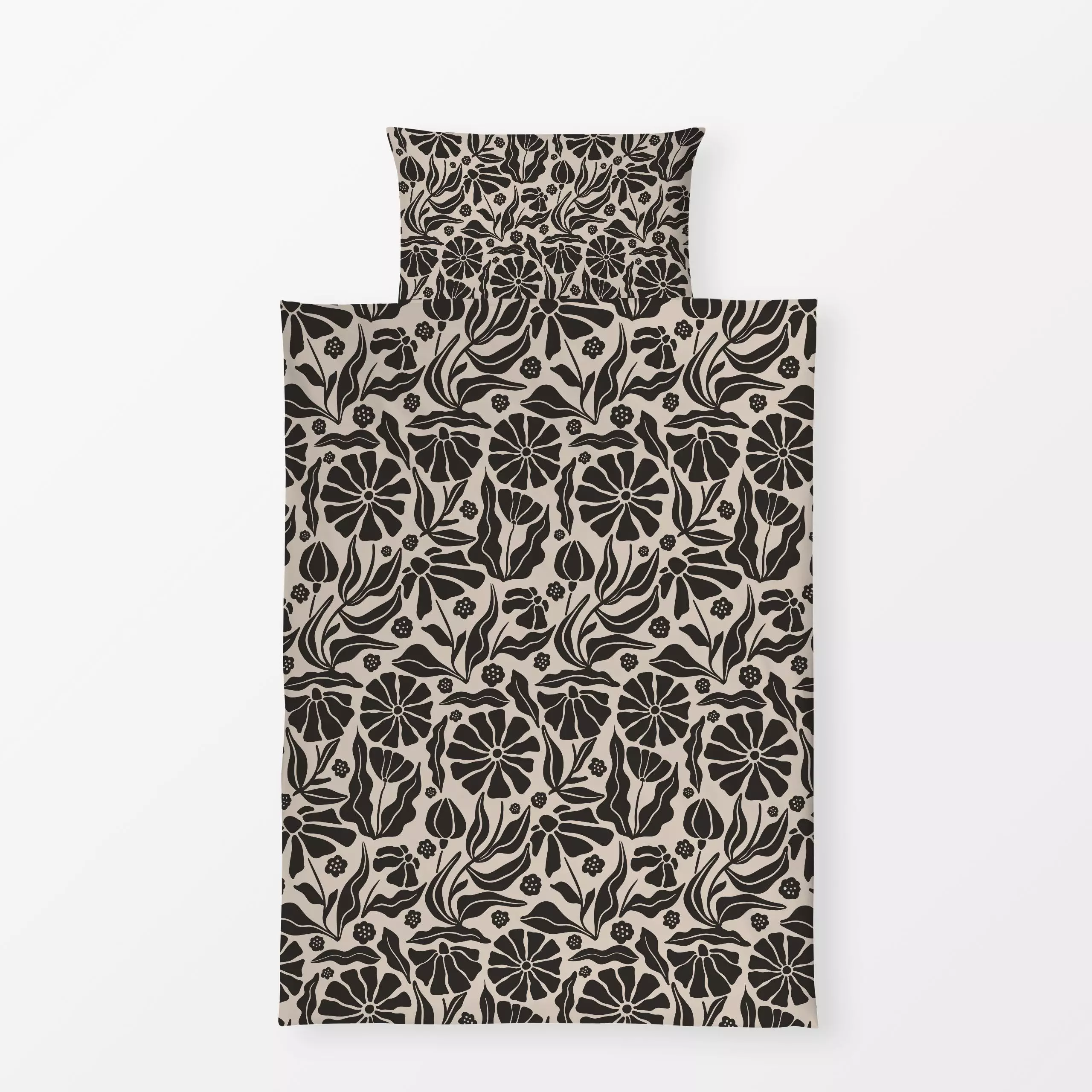Bettwäsche Blockprint Sommer Blumen 4 - Blumen & Florales, Symbole & Muster, Pflanzen & Botanik - von „Uta Naumann"; Muster,...