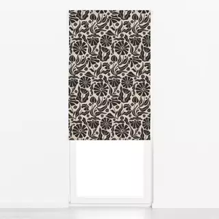 Raffrollo Blockprint Sommer Blumen 4