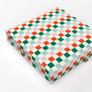 Bodenkissen Jolly Christmas Checker